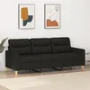 Image de vidaXL Canapé à 3 places Noir 180 cm Tissu