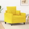 Image de vidaXL Fauteuil Jaune clair 60 cm Tissu