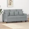 Image de vidaXL Canapé à 2 places Gris clair 120 cm Tissu