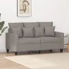 Image de Canapé à 2 places Taupe 120 cm Tissu