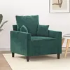 Image de vidaXL Fauteuil Vert foncé 60 cm Velours359285