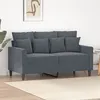 Image de vidaXL Canapé à 2 places Gris foncé 120 cm Velours