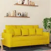Image de vidaXL Canapé à 2 places Jaune 140 cm Velours