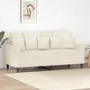 Image de vidaXL Canapé à 2 places Crème 140 cm Velours359311