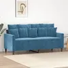 Image de vidaXL Canapé à 2 places Bleu 140 cm Velours359312