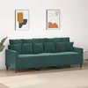 Image de vidaXL Canapé à 3 places Vert foncé 180 cm Velours