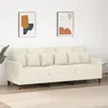 Image de vidaXL Canapé à 3 Places, Chaise de Relaxation avec Oreillers, Siège avec Accoudoirs et Dossier, Fauteuil TV de Salon, 359321