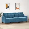 Image de vidaXL Canapé à 3 places Bleu 180 cm Velours359322