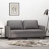 Image de vidaXL Canapé à 2 places Gris 140 cm Similicuir