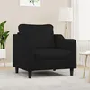 Image de vidaXL Fauteuil Noir 60 cm Tissu
