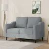 Image de vidaXL Canapé à 2 places Gris clair 120 cm Tissu
