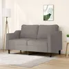 Image de vidaXL Canapé à 2 places Taupe 140 cm Tissu
