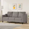 Image de vidaXL Canapé à 3 places Taupe 180 cm Tissu
