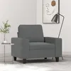 Image de vidaXL Fauteuil Gris foncé 60 cm Tissu