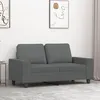 Image de vidaXL Canapé à 2 places Gris foncé 120 cm Tissu