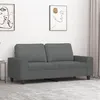 Image de vidaXL Canapé à 2 places Gris foncé 140 cm Tissu