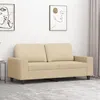 Image de vidaXL Canapé à 2 places Crème 140 cm Tissu