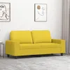 Image de vidaXL Canapé à 2 places Jaune clair 140 cm Tissu