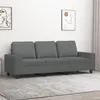 Image de vidaXL Canapé à 3 places Gris foncé 180 cm Tissu