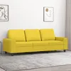 Image de vidaXL Canapé à 3 places Jaune clair 180 cm Tissu