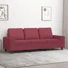 Image de vidaXL Canapé à 3 places Rouge bordeaux 180 cm Tissu