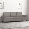 Image de vidaXL Canapé à 3 places Taupe 180 cm Tissu