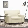 Image de vidaXL Fauteuil Crème 60 cm Similicuir359408