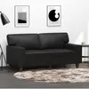 Image de vidaXL Canapé à 2 places Noir 120 cm Similicuir