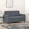 Image de vidaXL Canapé à 2 places Gris foncé 120 cm Velours