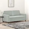 Image de vidaXL Canapé à 2 places Gris clair 140 cm Velours