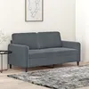 Image de vidaXL Canapé à 2 places Gris foncé 140 cm Velours