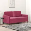 Image de vidaXL Canapé à 2 places Rouge bordeaux 140 cm Velours