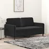 Image de vidaXL Canapé à 2 places Noir 140 cm Velours
