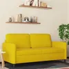Image de vidaXL Canapé à 2 places Jaune 140 cm Velours