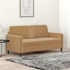 Image de vidaXL Canapé à 2 places Marron 140 cm Velours