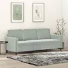 Image de vidaXL Canapé à 3 places Gris clair 180 cm Velours