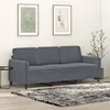 Image de vidaXL Canapé à 3 places Gris foncé 180 cm Velours