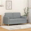 Image de vidaXL Canapé à 2 places Gris clair 120 cm Tissu