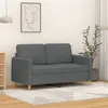 Image de vidaXL Canapé à 2 places Gris foncé 120 cm Tissu