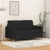 Image de vidaXL Canapé à 2 places Noir 120 cm Tissu