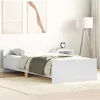 Image de vidaXL Cadre de lit blanc 75x190 cm petit simple bois d'ingénierie 835946