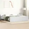 Image de vidaXL Cadre de lit avec tête de lit-pied de lit blanc 200x200 cm 3203733