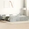 Image de vidaXL Bedframe met hoofd- en voeteneinde betongrijs 200x200 cm3203736