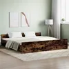 Image de vidaXL Bedframe met hoofd- en voeteneinde gerookt eiken 200x200 cm3203737