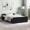 Image de vidaXL Cadre de lit avec tête de lit-pied de lit noir 120x200 cm 3203741