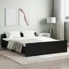Image de vidaXL Cadre de lit avec tête de lit-pied de lit noir 150x200 cm 3203755