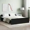 Image de vidaXL Cadre de lit avec tête de lit et pied de lit noir 160x200 cm 3203762
