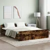 Image de vidaXL Cadre de lit tête de lit et pied de lit chêne fumé 160x200 cm 3203765