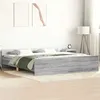 Image de vidaXL Cadre de lit tête de lit et pied de lit gris sonoma 180x200 cm 3203773