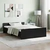 Image de vidaXL Cadre de lit avec tête de lit-pied de lit noir 120x190 cm 3203776